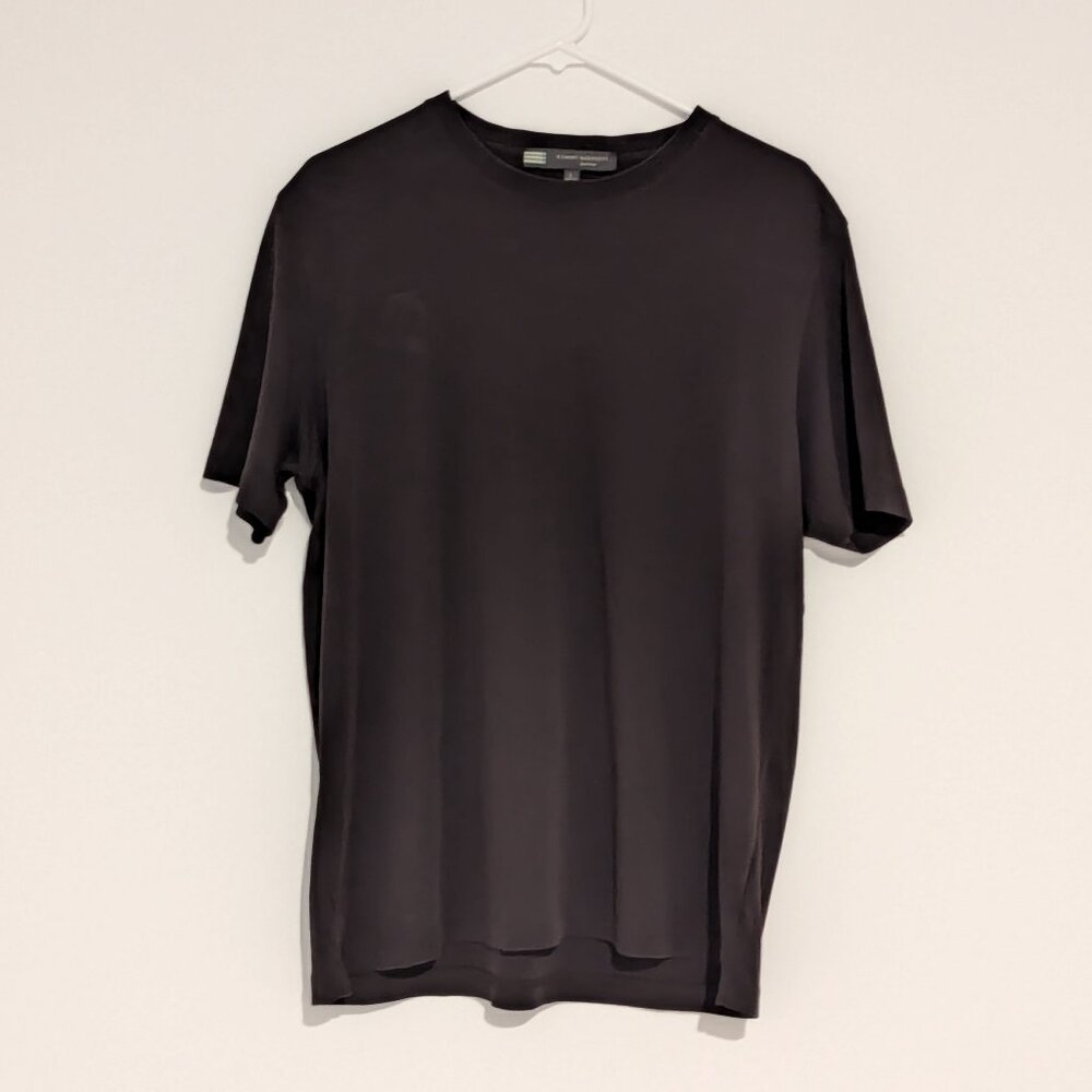 Robert Barakett Men's Dark Brown Crew Neck Short Sleeve Shirt‎ sz L